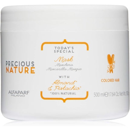 Mască de păr, Alfaparf Milano, Precious Nature Color Mask, cu migdale și pistaciu, 500 ml