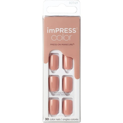 Set unghii gel, Kiss imPRESS, PureFit, alb bej