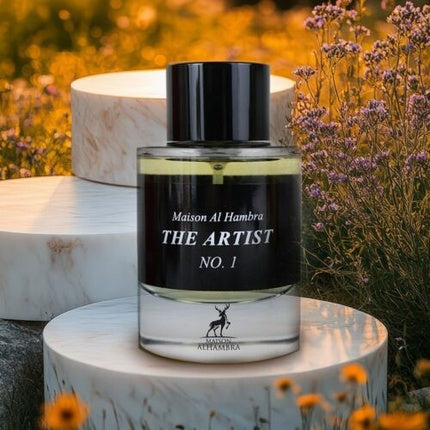 Parfum Maison Alhambra The Artist No.1 EDP, sticlă transparentă cu etichetă neagră, 100ml