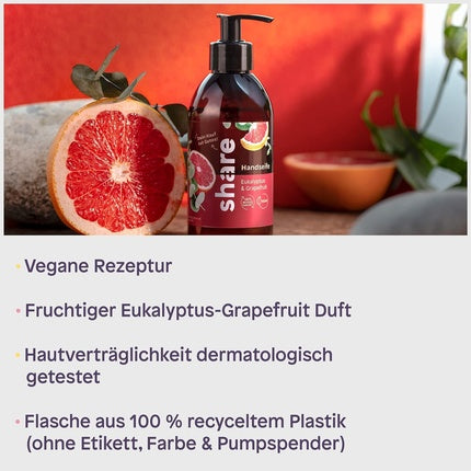 Săpun lichid, Share, Eucalyptus & Grapefruit, 250ml