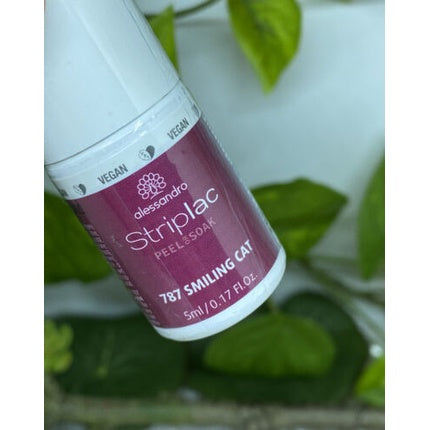 Lac unghii Alessandro, Striplac Peel & Soak, 787 Smiling Cat, 5ml, roz