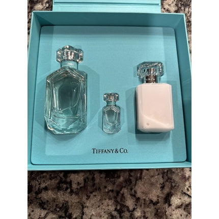 Set parfum, Tiffany & Co, 3 piese, albastru, sticlă