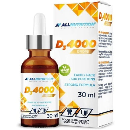 Suplement alimentar Allnutrition D3 4000 Drops, Vitamina D3 sub formă de picături, 30 ml