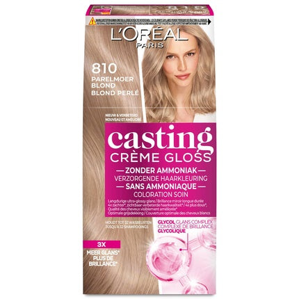 Vopsea de păr L'Oréal Paris Casting Crème Gloss Pearl Blonde 810, 100 ml