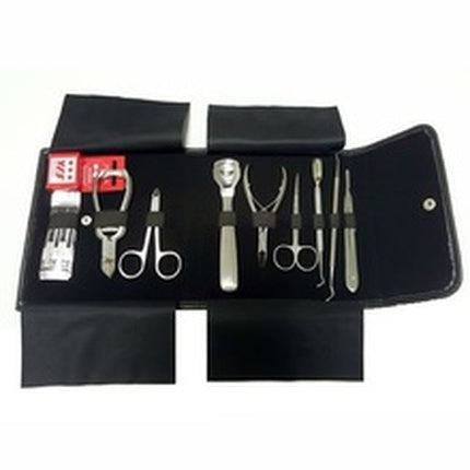 Set Instrumente Pedichiură SurgiCare, 10 piese, Set profesional pentru îngrijirea picioarelor, Material inoxidabil