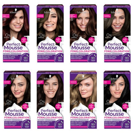 Vopsea de păr Schwarzkopf Perfect Mousse Foam Collection 0% Amoniac, Culoare 500 Ciocolatiu, 55g