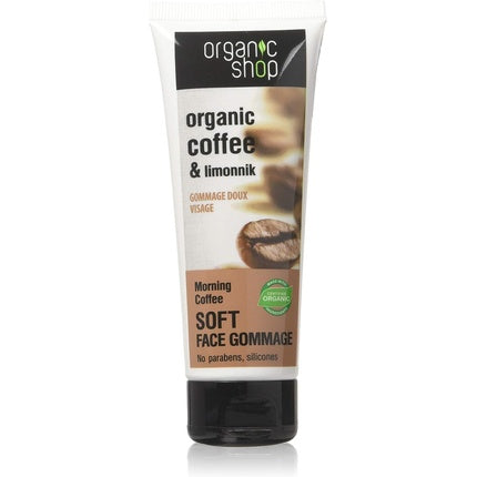 Exfoliant facial Organic Shop pentru piele sensibilă, Cafea & Limonnik, 75ml