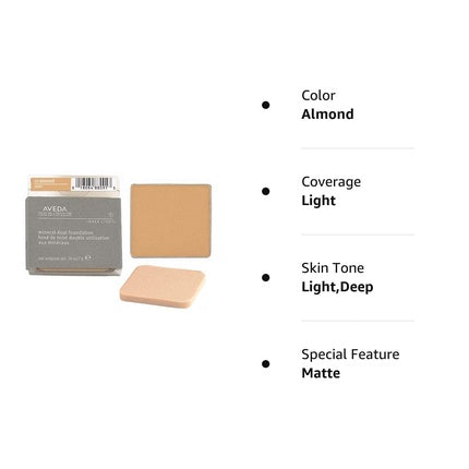 Fond de Ten Compact, Aveda, Dual Foundation Almond N. 7, Culoare Almond, Cantitate 17g