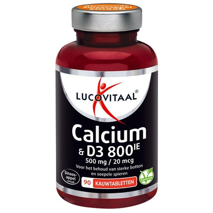 Tablete de mestecat, Lucovitaal, Calciu 500 Mg + Vitamina D3 20 Mcg, 90 buc