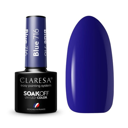 Lac de unghii UV, Claresa 716, albastru, 5ml