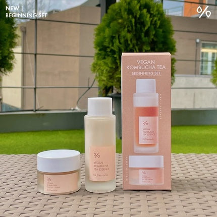 Set Îngrijire Facială Dr. Ceuracle Vegan Kombucha Tea Beginning Set - Esență 1.69 fl oz, Gel Cremă 1.05 oz