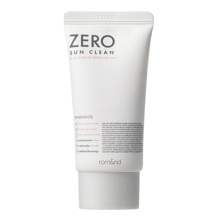 Cremă Protectoare Solară pentru Față, Rom&Nd, Zero Sun Clean SPF50+ PA++++, Culoare Albă, Format 50ml