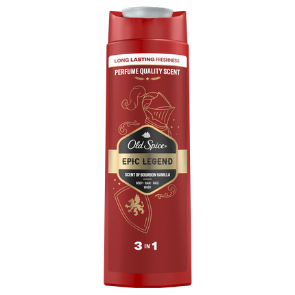 Gel de duș și șampon Old Spice Epic Legend, 3 în 1, 400 ml