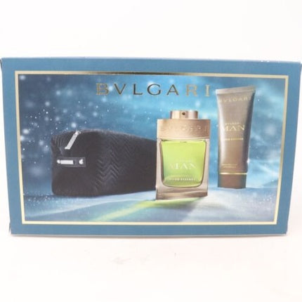 Set Parfum Bvlgari Wood Essence, 3 piese, verde/negru