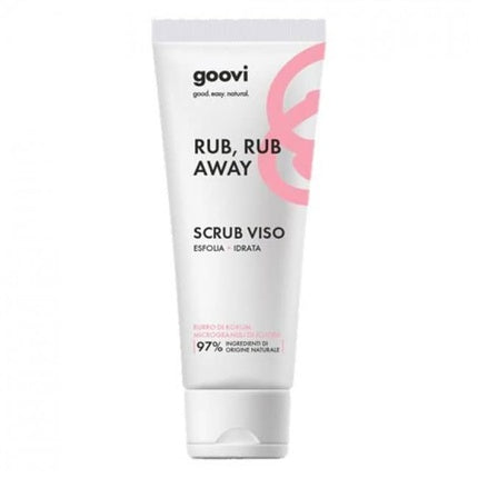 GOOVI Rub Rub Away Face Scrub cu unt de cacao și ulei de semințe de bumbac, 75ml