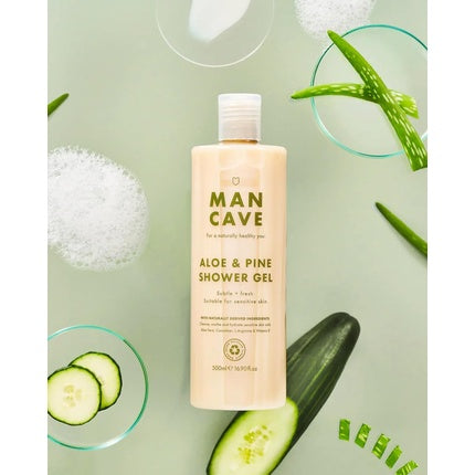 Gel de duș ManCave cu Aloe și Pin, 500ml, pentru piele sensibilă