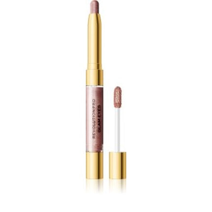 Revolution Pro Glam Eye Shadow, nuanță nude-rosie, ambalaj aur-gold