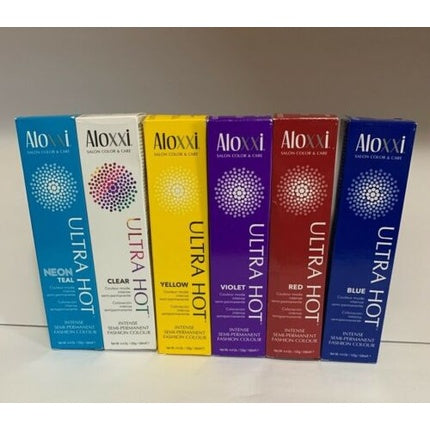 Aloxxi Ultra Hot Intense Semi-Permanent Fashion Haircolor, Neon Teal, 4.4oz
