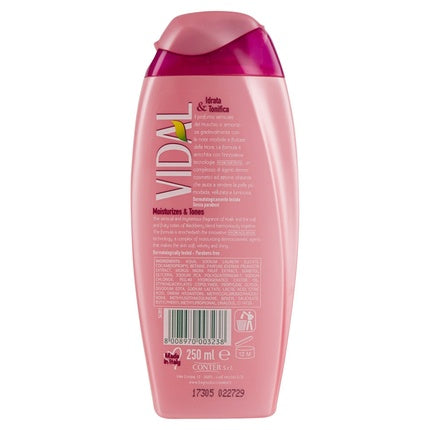 Gel de duș Vidal, Fructe de Pădure și Mosc, 250ml, Roz