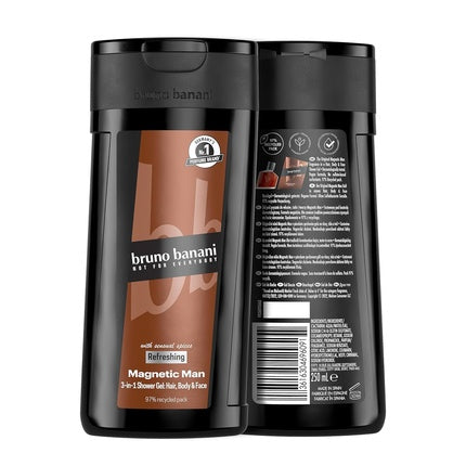 Gel de duș Bruno Banani, Magnetic Man, 3-in-1, 250ml
