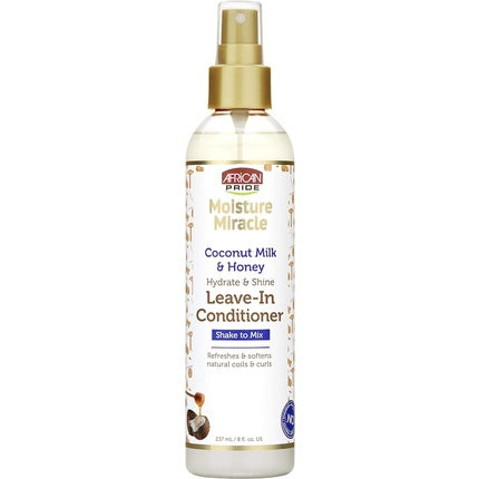 Condiționator fără clătire African Pride Moisture Miracle Coconut Milk & Honey, 236ml