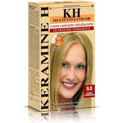 Cremă colorantă pentru păr, Keramine H, Very Light Blonde, 435 g
