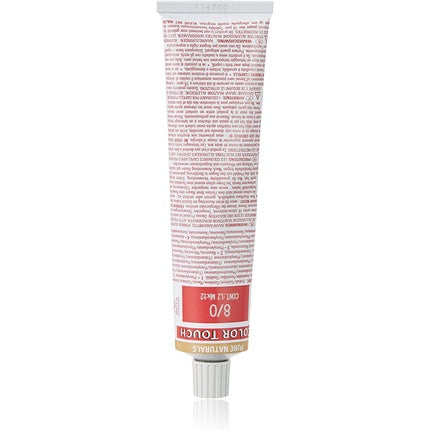 Vopsea de păr, Wella, Colour Touch, Blond Deschis Natural 8/0