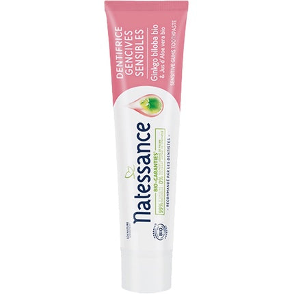 Pastă de dinți Natessance cu Ginkgo Biloba, pentru gingii sensibile, 75ml