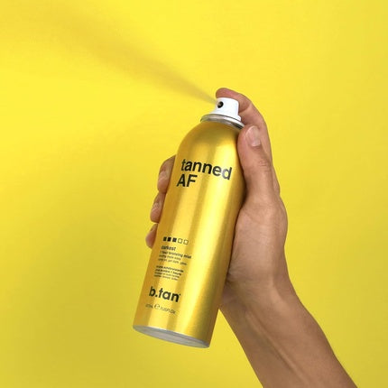 Spray autobronzant, B.Tan, Tanned AF, galben, 200ml