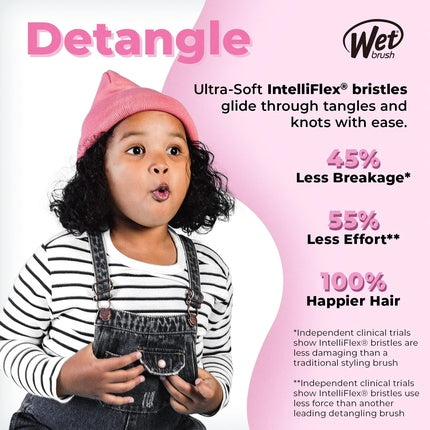 Perie păr Wet Brush Disney Belle Mini Detangler pentru toate tipurile de păr