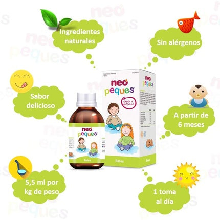 Sirop pentru copii Neo Peques Relax, 150 ml, melisa și mușețel