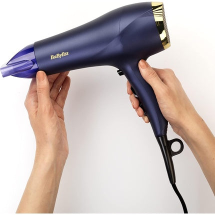 Usător de păr Babyliss Midnight Luxe 2300W, albastru, cu design elegant și tehnologie ionic