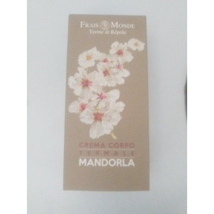 Crema de corp Frais Monde, 200ml, ambalaj carton bej cu flori albe
