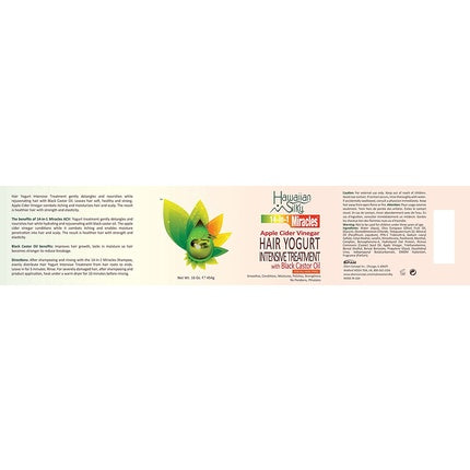 Condiționator intensiv cu oțet de mere, Hawaiian Silky, Hair Yogurt, 16oz