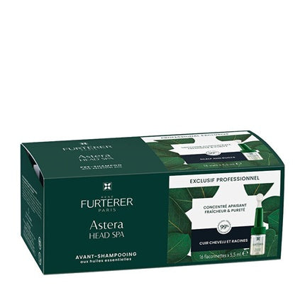 Rene Furterer Astera Head Spa Preshampoo Care, Ser de scalp, 16 x 5.5 ml, cutie verde