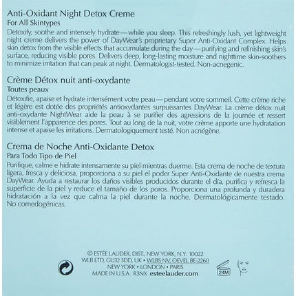 Crema de Noapte Detoxifianta, Estée Lauder, 1.7 Ounce