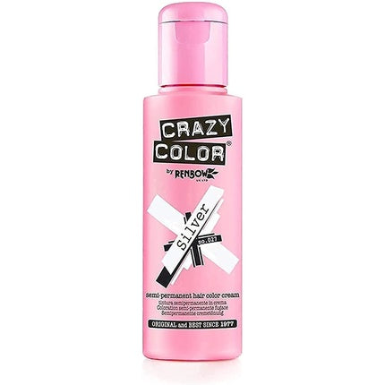 Vopsea păr, Crazy Color, Silver, 100 ml