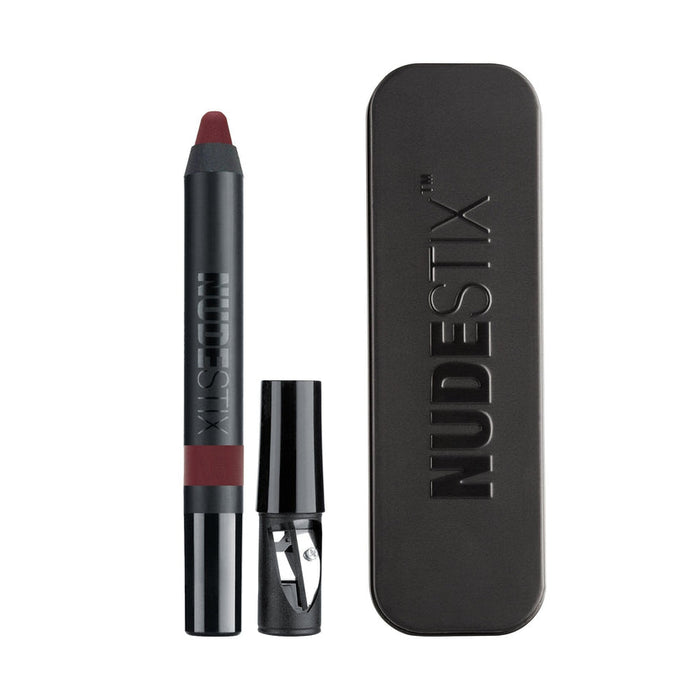 Creion de buze și fard de obraz Nudestix Intense Matte, nuanța Corb, 2,5 g