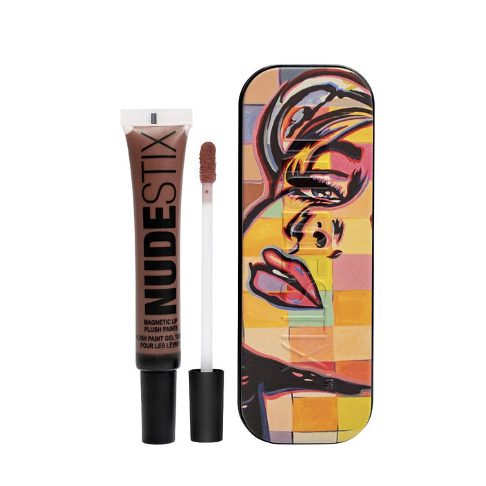 Luciu de buze Nudestix Magnetic Lip Plush Paint, nuanța Tahiti Hottie, 10 ml