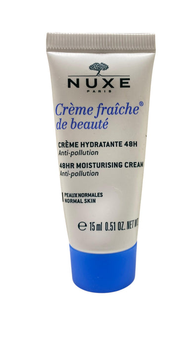Cremă de față Nuxe Crème Fraîche de Beauté, hidratantă 48H, anti-poluare, pentru ten normal, miniatură 15 ml