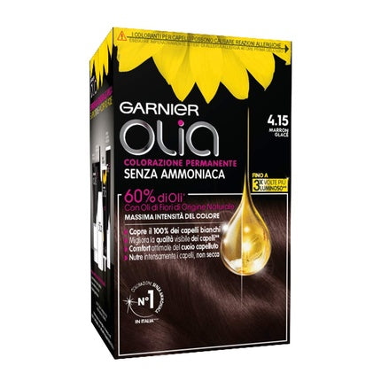 Vopsea de păr permanentă, Garnier Olia, Marron Glace