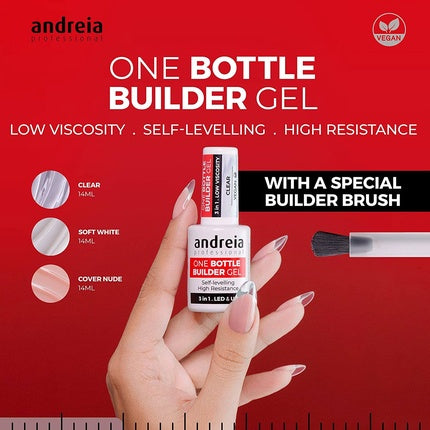 Gel unghii Andreia Professional Triphasic 3 in 1 alb moale 14ml