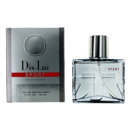 Parfum YZY Dis Lui Sport pentru bărbați, 100 ml, sticlă transparentă cu capac argintiu
