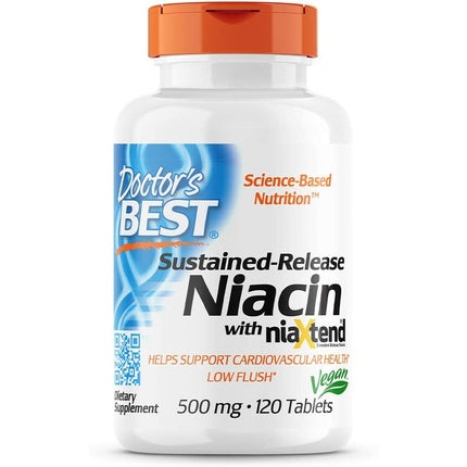 Doctor's Best TimeRelease Niacin cu Niaxtend, 500mg, 120 comprimate