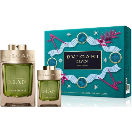 Set Parfum Bvlgari Man Wood Essence, Culoare Verde, Capacitate 100ml + 20ml