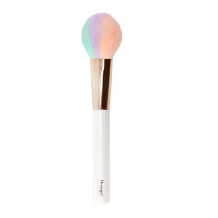 Perie aplicare highlighter, Donegal Sorbet Brush, maner alb, periute pastel