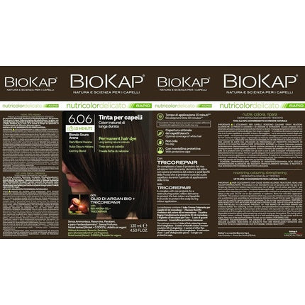 Vopsea de păr, Bios Line, Biokap Nutricolor Delicato Rapid, blond închis Habana