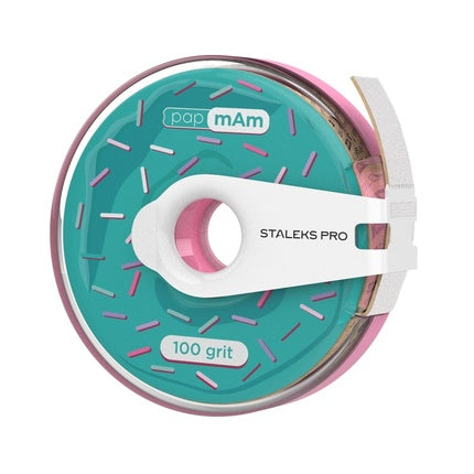 Role de filetă pentru unghii, Staleks Pro Expert, 100 grit, design donut