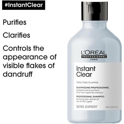 Șampon anti-mătreață pentru toate tipurile de păr, L'Oréal Professionnel, Instant Clear, 300 ml