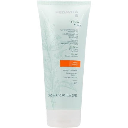 Masca de păr colorată Medavita Choice Mask Copper 200ml